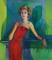 Cleve Gray Portrait Painting, 44H - Sold for $4,480 on 11-15-2025 (Lot 278).jpg